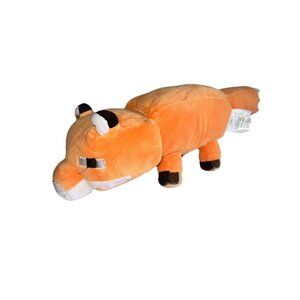 MINECRAFT FOX Soft Plush 20" Mojang Stuffed Toy Animal Long Pillow Buddy Orange